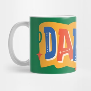 Colorful Retro Danke Word pattern Mug